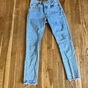 Levi's Light Blue Ankle Jeans